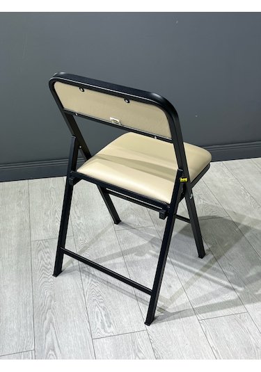 Katlanır Kamp Sandalyesi Cappuccino Piknik Sandalyesi Kapuçino Deri Siyah - Cappuccino