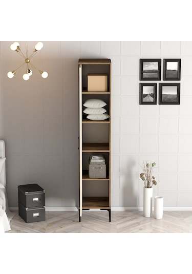 Variant Kumsal 1 Kapılı P Gardrop - Ceviz / Krem