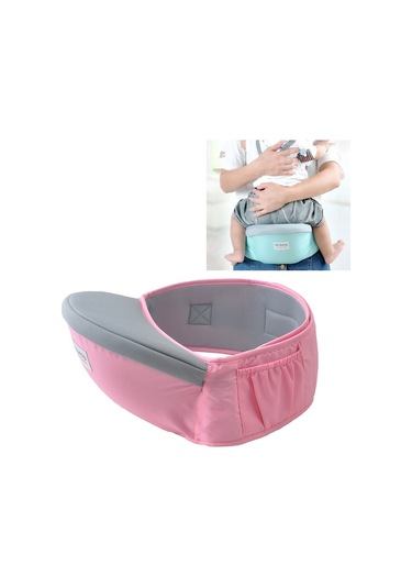 Bel Kemeri Bebek Taşıyıcı Bel Taburesi Yürüteçler Bebek Sling Tutun Bel Kemeri Sırt Çantası Pembe Pembe