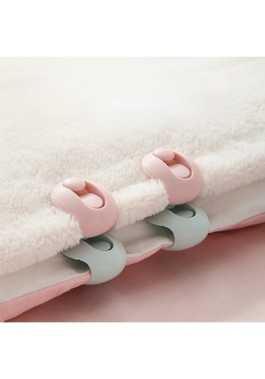 6 Adet Pembe-6 Adet/takım Yatak Çarşafı Klipleri Kaymaz Yorgan Battaniye Klipsi Yorgan Klips Daha Hızlı Klip Ev Gereçleri 47120141