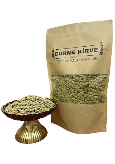 Gurme Kirve Yeşil Katkısız Doğal Mercimek 1 KG