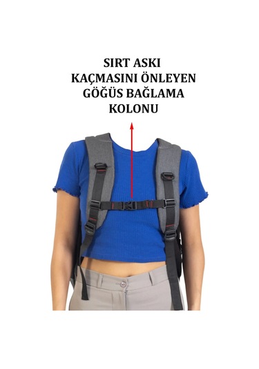 Gri Sportif Darbe Emici Su Geçirmez 13,3-14 İnç Laptop Sırt Çantası Renkli Çok Renkli