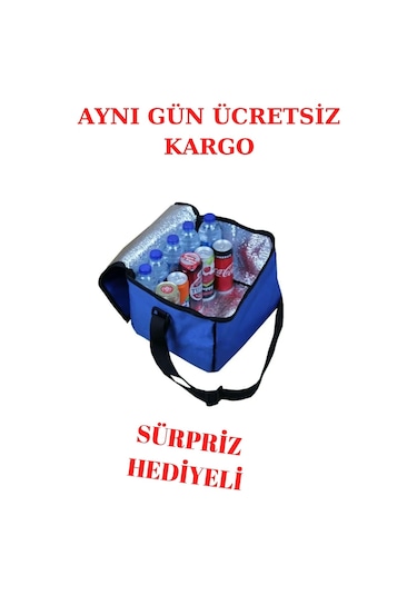 Termal Soğuk Tutucu Çanta Termos Kamp Çantası Soğutucu Plaj Çanta Mavi