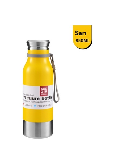 9 Paslanmaz Çelik Termos Bardak Sarı