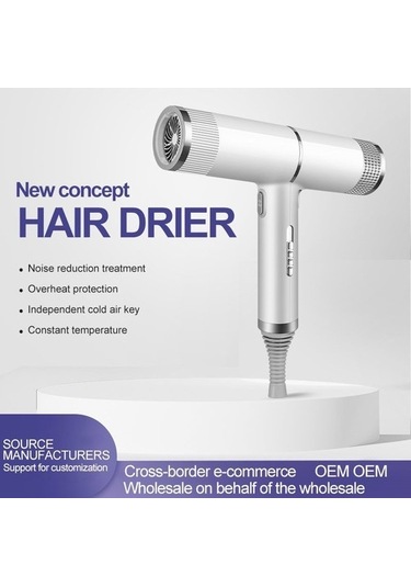 Joyhub Saç Bakımı Için Mavi Işıklı T Saplı Yüksek Rüzgar Güçlü Saç Kurutma Makinesi Ndou0t