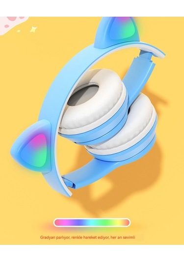 Novahub P47m Mavi Çocuk Kulaklık - Bluetooth Baş-kulak, Pratik Kullanım