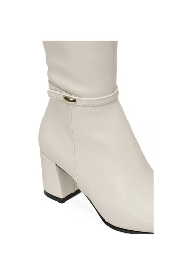 Butigo 25k-7049 5pr Bej Kadın Topuklu Çizme 000000000102054698 Bej