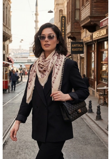 Lela Bayan Şal 6941400 Bordo