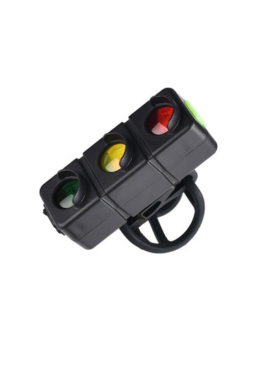 Hombey Mountain Bisiklet Arka Feneri Usb Şarjlı 7 Işıklı Modlu 3 Renk Ledli Siyah Su Geçirmez Bisiklet Güvenlik Lambası Dahili Li-poly Batarya Siyah