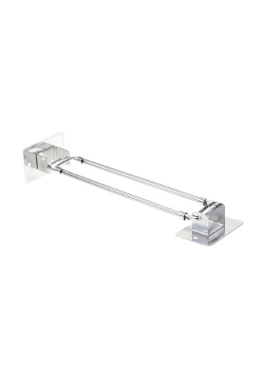 Youtek Kamp Karavan Banyo Köşe Dolabı, Ayarlanabilir Paslanmaz Çelik Bar, 2 Adet, Rv Aksesuarı Sticker Ve Vida Dahil Gümüş