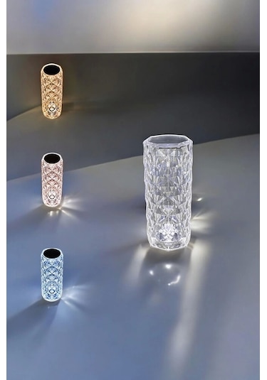 Dokunmatik Kristal Gece Lambası Hediyelik Çok Renkli