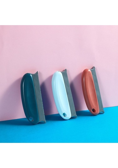 Tenfowee Ev İçi El İle Kedi Köpek Tüy Temizleyici - Koltuk Döşeme Tüylerini Topla, Mavi Renkli Tüy Alıcı Aleti Lacivert