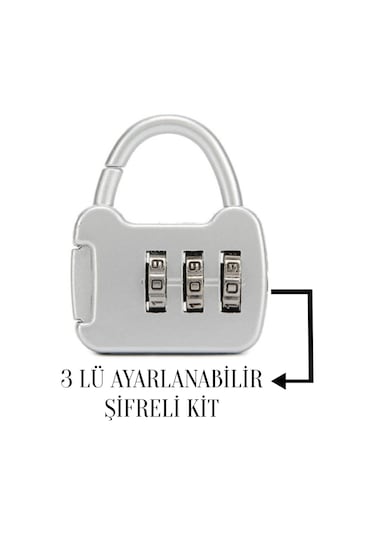 Valiz Şifreli Kilit Ayarlanabilir Askılı 8683255012565 Gri
