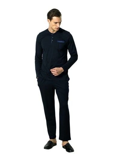 D's Damat 23003 Saten Biyeli Patlı 5'li Rob. Set Lacivert