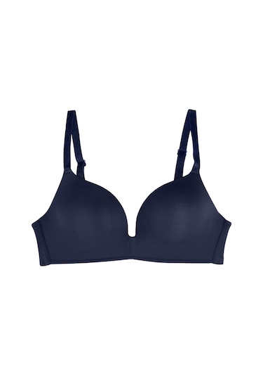 Mavi Fallsweet Hiçbir Tel Dikişsiz Sutyen Ab Fincan Push Up Sütyen Kadınlar İçin Rahat İç Giyim Mavi