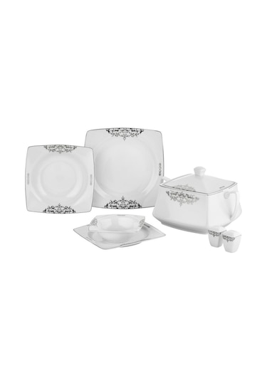 Taç Real Bone Noris 60 Parça Yemek Takımı Platin Tac-2261