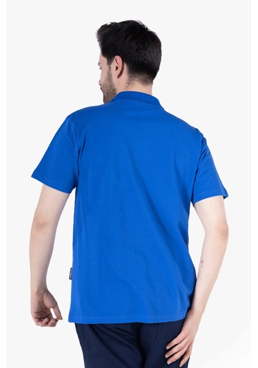 Polo Yaka T-shirt %100 Pamuk Cepli Saks Mavi