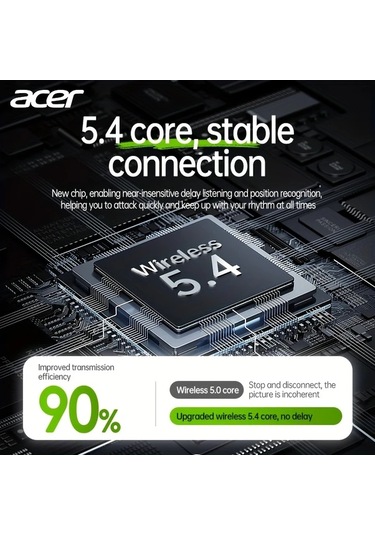 Oldfriend Acer Ohr503 Kablosuz Kulaklık 30h Çalma Süresi Gürültü Önleme Touch Kontrol