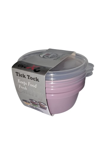 Tick Tock Hava Sızdırmaz Saklama Kabı Pudra 3'lü Set 3 x 250 ML Pudra