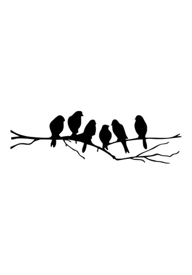 Daldaki Kuşlar Sticker 20 X 6 Cm Mixgiftz