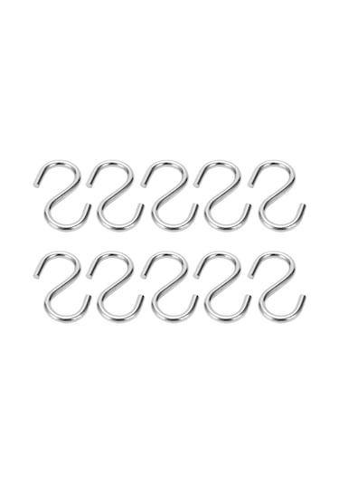 Hombey 10 Adet 304 Paslanmaz Çelik M4 S Kanca - Dayanıklı, Pas Koruyucu, 12kg Yük Kapasitesi