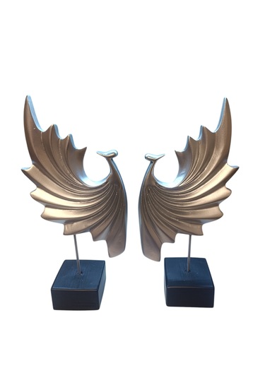 18cm -35cm Ebatlarında Kırılmaz Beyaz 2li Tavus Kuşu Biblosu