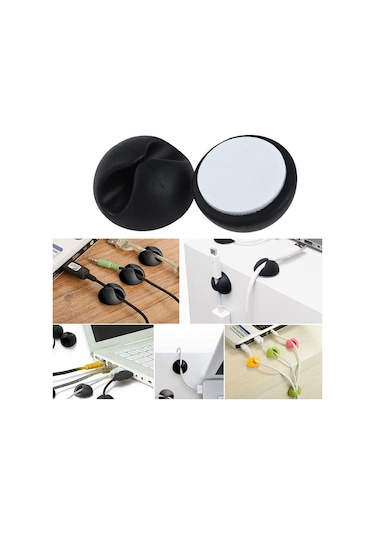 2 Adet Tek Kanallı Kablo Tutucu Sabitleyici Renk Karışık