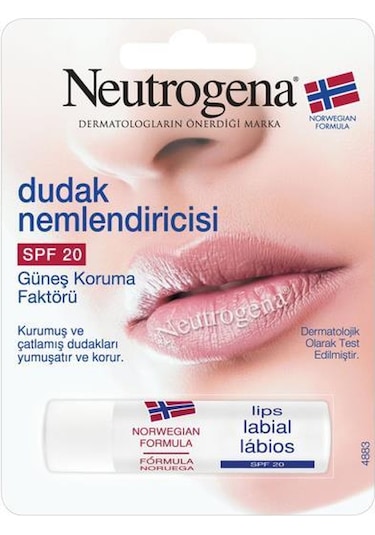 Neutrogena SPF20 Güneş Koruma Faktörlü Dudak Nemlendiricisi 5 G