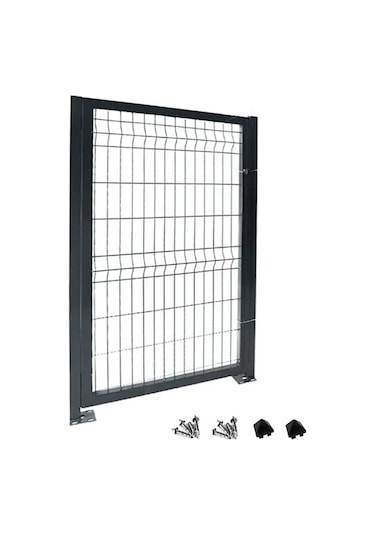 Dekorafence Kanatlı Hazır Panel Çit Kapı Antrasit - 100x200 Cm