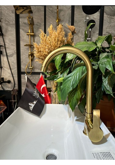 İsaoğlu Yapı Mat Gold Evye Bataryası Mat Altın Musluk Armatür Gold