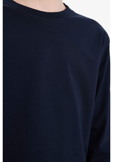 Defacto Erkek Çocuk Bisiklet Yaka Basic Düz Uzun Kollu Tişört K1686a625aunv253 Lacivert