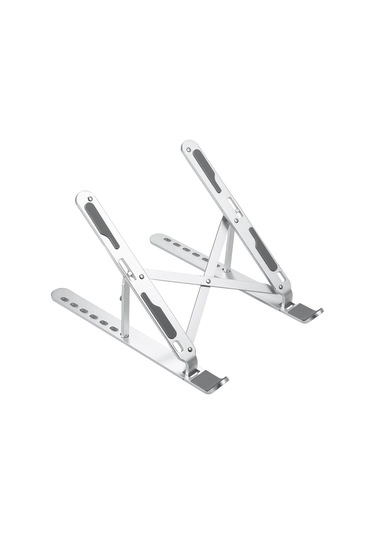 Yuntech01 Alüminyum Foldable Bilgisayar Ayakçısı 7 Seviye Yükseklik Ayarlı Soğutma Desteği Gümüş