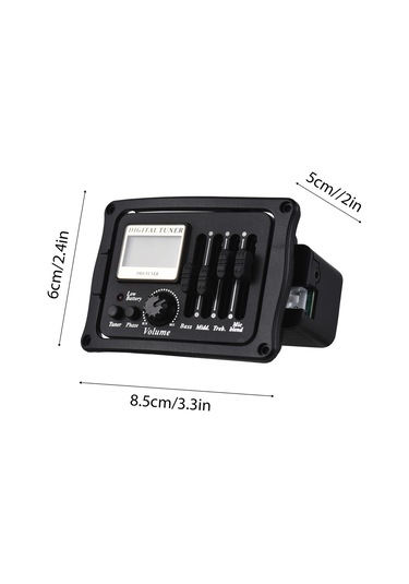 Skycity Gitar Pickup Eq B-12 Akustik Klasik Iç Mikrofonlu Tel Ayarlı Lcd Ekranlı 9v Pil İle Çalma Ses Alıcı