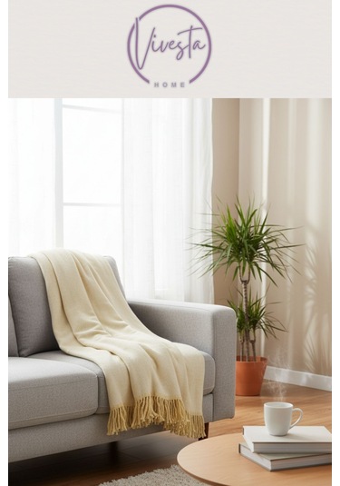 Yumuşacık Scotch Battaniye 150 200 Cm Sıcak, Şık Ve Konforlu Tasarım Sarı