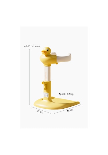 Wellgro Holdme Bebek Banyo Duş Standı Sarı
