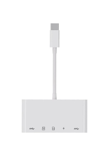 Trendooze Homyl Macbook 5-in-1 Tip-c Hub Adaptörü, Usb 3.0 Multifonksiyonel 13,7x16,7cm