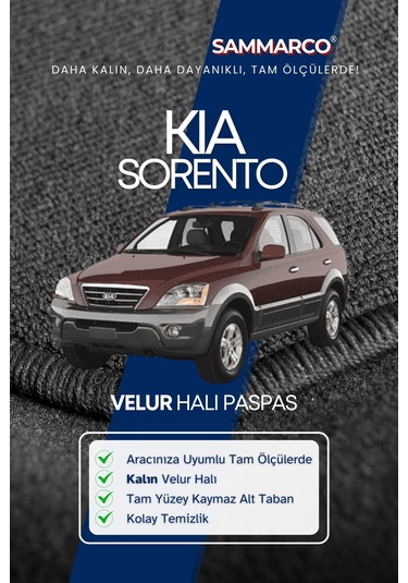 Kia Sorento 2004 Halı Paspas Velur Paspas Kumaş Paspas Oto Paspas