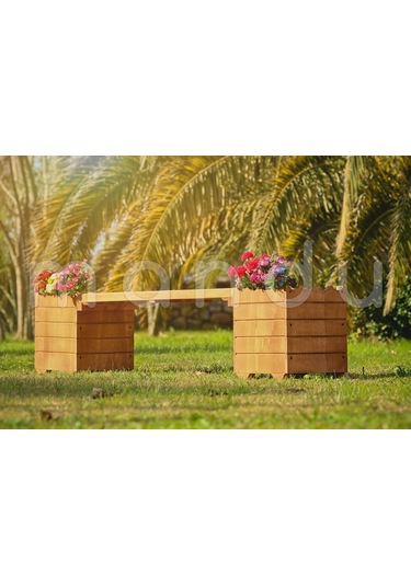 “Mandu” Ahşap Bank Saksı