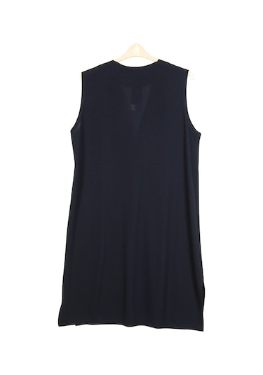 Hesna Kadın Buğra Uzun Lacivert Yelek Lacivert