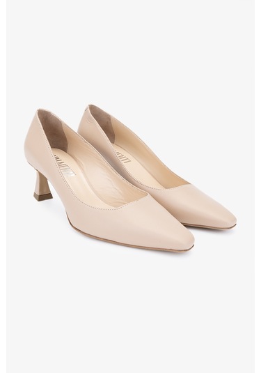 Valmenti Sergio Kadın Nude Hakiki Deri Topuklu Ayakkabı 613 27596 Bn Ayk Y24 Bej