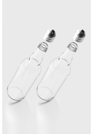 Renga Shaky 100 Ml Metal Kapaklı 2'li Cam Tuzluk Seti 121005 Gümüş