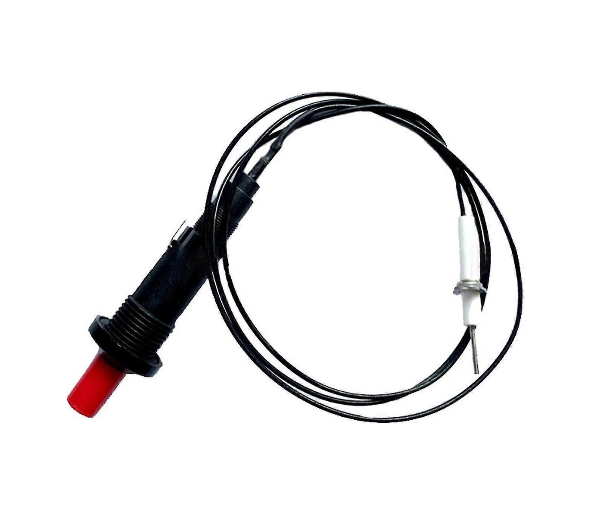 Dofolink Gaz Sobası Odun Sobası Isıtıcı İçin Basma Tuşlu Piezo Çakmak Ateşleyici - 1m Kablolu, 18kv Çıkış, 18mm Montaj Deligi, 2.3mm Uç, Çakmak İğnesi Seti Diğer