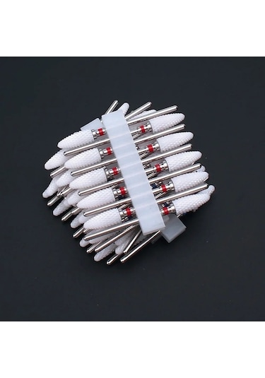 Trendooze 10 Adet Seramik Tırnak Matkap Uçları Seti - Unik Renk Tasarımı