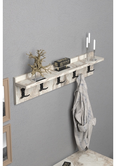 Askılık Duvar Elbise Askılığı Portmanto 80 Cm Efes Düz Çok Renkli