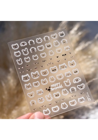 1 Adet 5d Mısır Kedi Nail Art Kawaii Çıkartmalar Bronzlaşmaya Karikatür Kedi Tasarım Kendinden Yapışkanlı Manikür Çıkartmaları Dekorasyon Aksesuarları Dıy Gümüş Gri