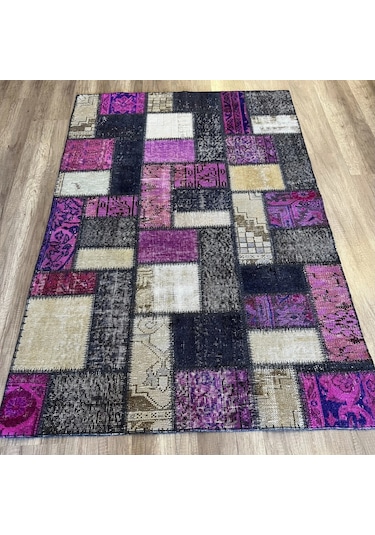 Hoom Rugs Patchwork Mor El Dokuma Kilim Mor