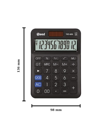 Need Nd-10s Siyah Hesap Makinesi Siyah