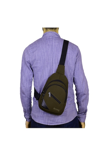 Strong Kanvas Çapraz Askılı Göğüs Ve Sırt Çantası, Body Bag Çanta (413681557)