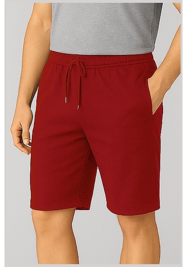 Wingetstar Cepli Bağcıklı Erkek Bermuda Şort - Kırmızı