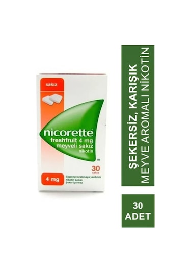 Nicorette Freshfruit 4mg Meyveli 30 Lu Nikotin Sakızı